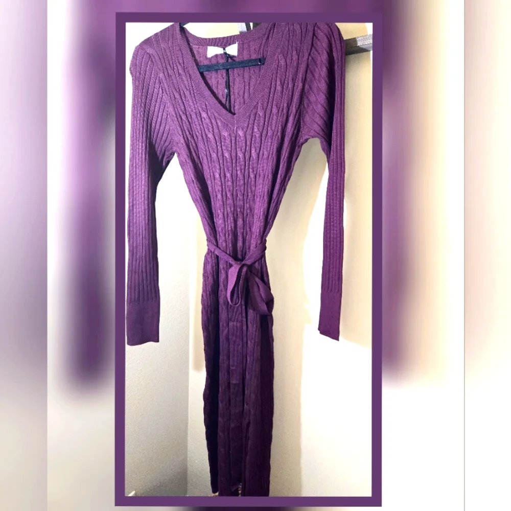 strapless open back dress Zeagoo Womens Casual Sweater Dress Square Neck Knit Long Sleeve Dress –  ZEAGOO main image 0